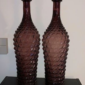 Empoli Purple Amethyst Decanter Bottle Mid Century